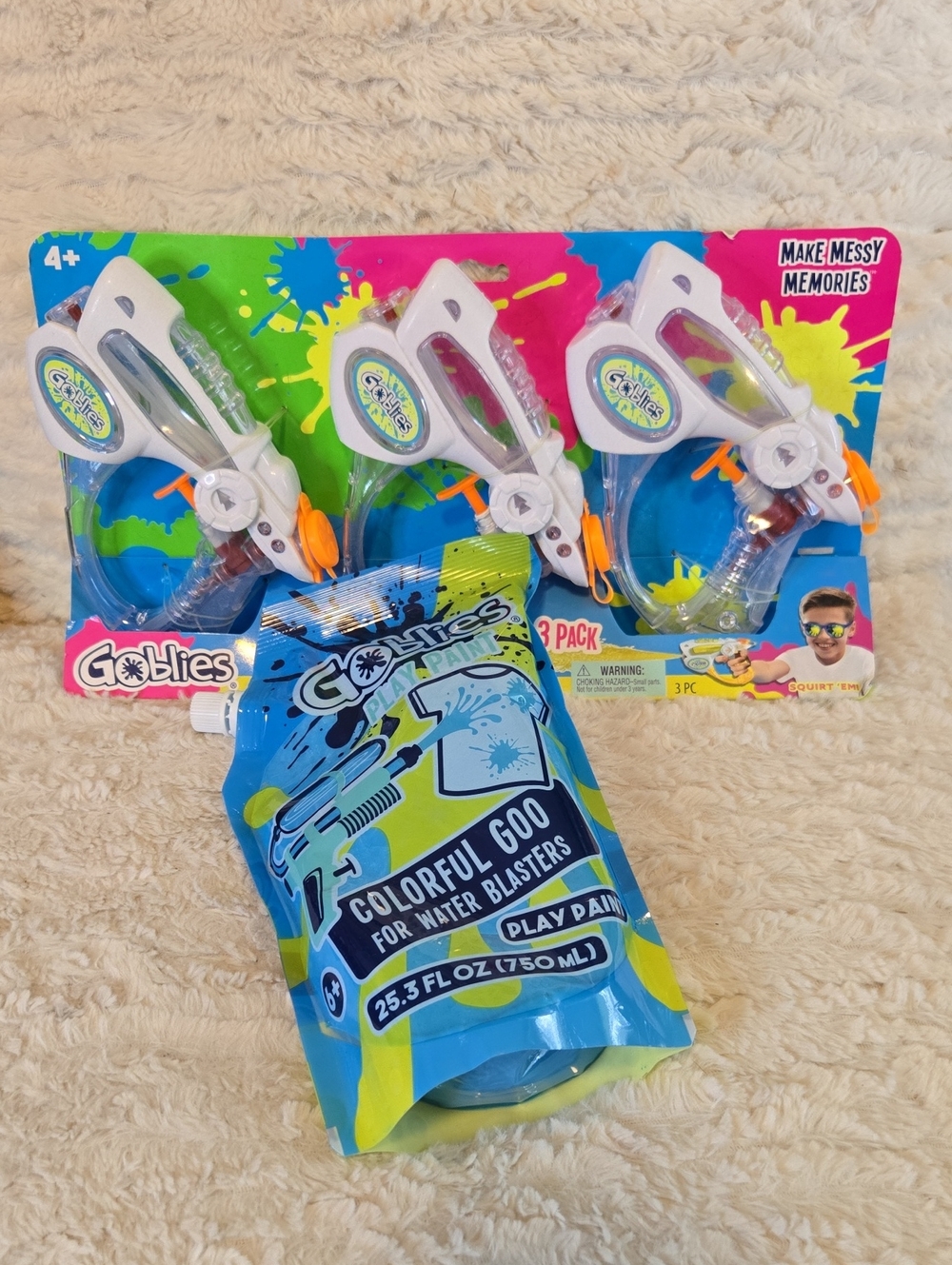 Colorful Goo Water Blaster 3-Pack – White